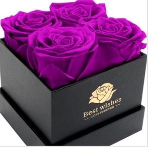 Valentines day Gifts| Roses in a Box | Real Roses That Last a Year Roses 4 Pcs